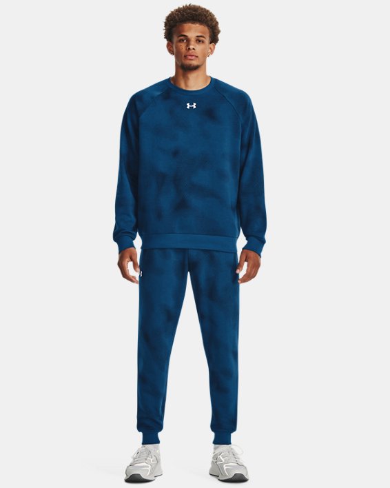 Pantalon de jogging UA Rival Fleece Printed pour homme, Blue, pdpMainDesktop image number 2